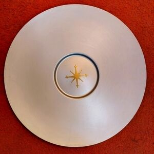 Vintage* 50s Mirro Medallion 17” Starburst Aluminum Round Serving Tray